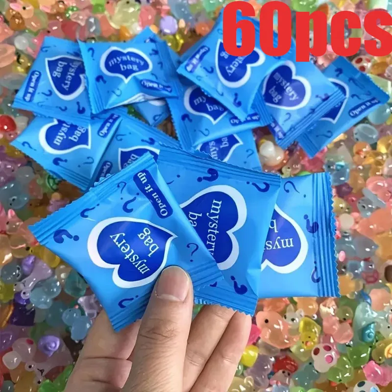 10-60PCS / Mini Surprise Blind Bags Luminous Animal Figurines Miniature Mystery Bag For Potted Dollhouse Fairy DIY Garden Decor
