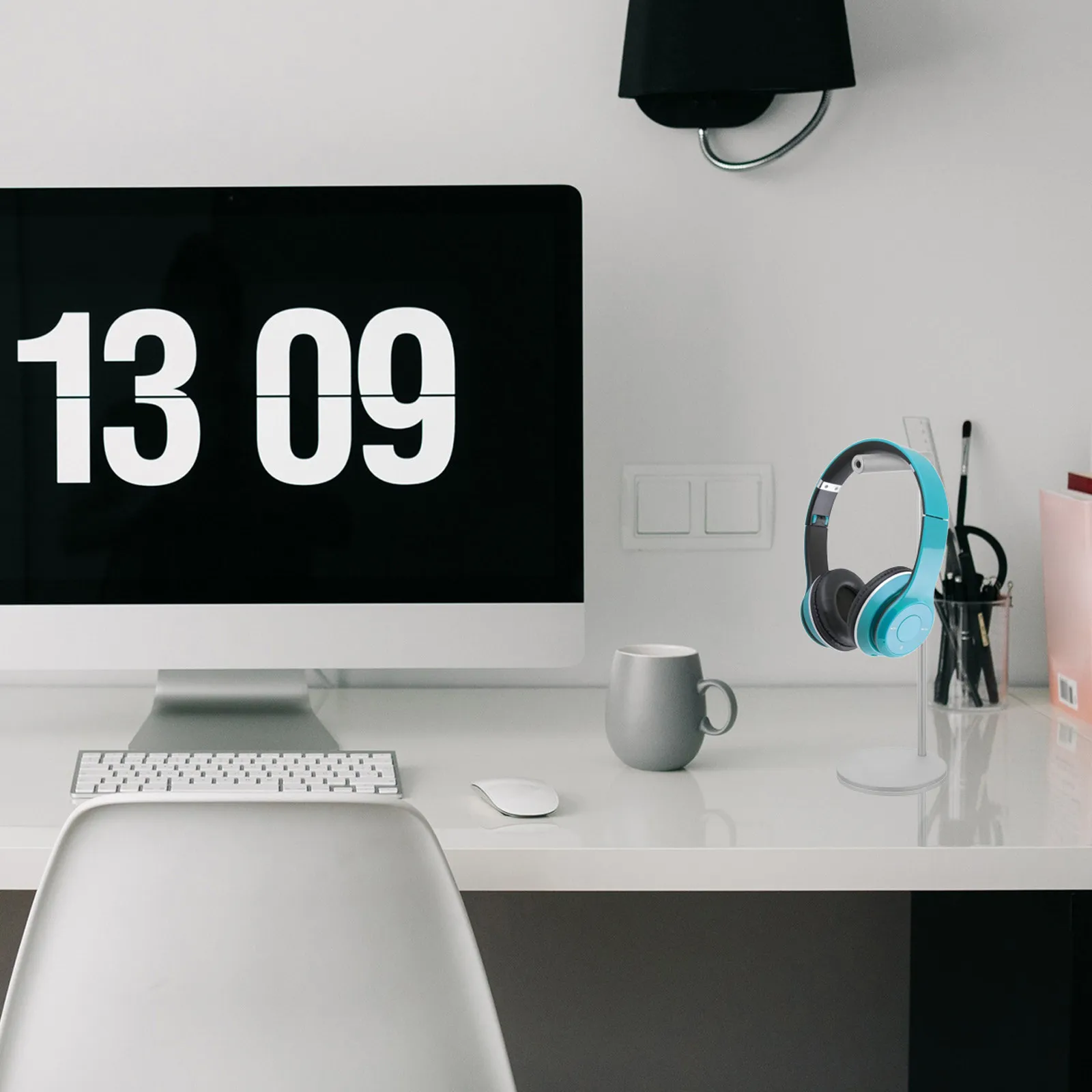 1Pcs Wear-Resistant Aluminum Headphone Stand Clutter Free Desktop Organizer Compact Headset Holder Home Decoration Gaming