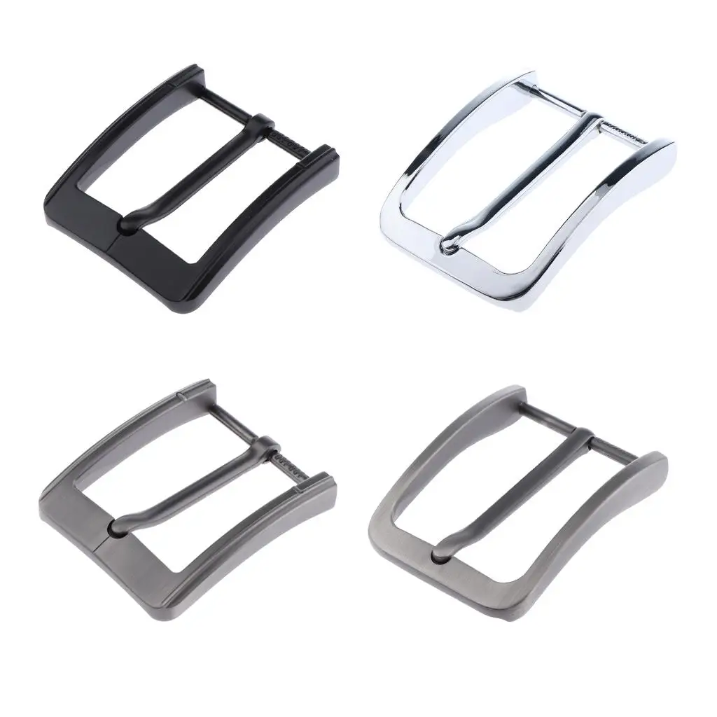 Classic 4 Colors Mens Alloy Belt Buckle Single Prong Rectangular Fits 38-39 Mm/1.5-1.54 Inch Wide Belts