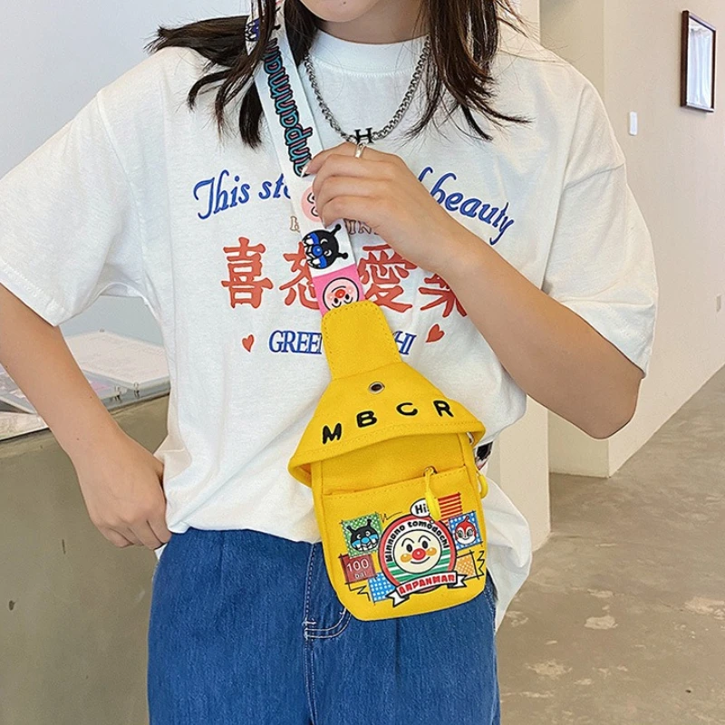 New Fashion Anpanman Small Bag Cartoon Crossbody Bag Casual Cute Mini Chest Bag Crossbody Coin Purse