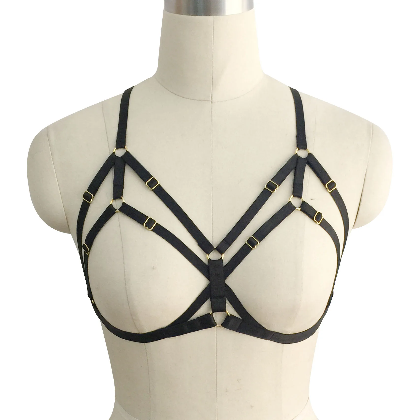 

Sexy Crop Top Punk Gothic Body Harness Belt Adjustable Strappy Tops Cage Bra sexy Lingerie Bondage Body Cage
