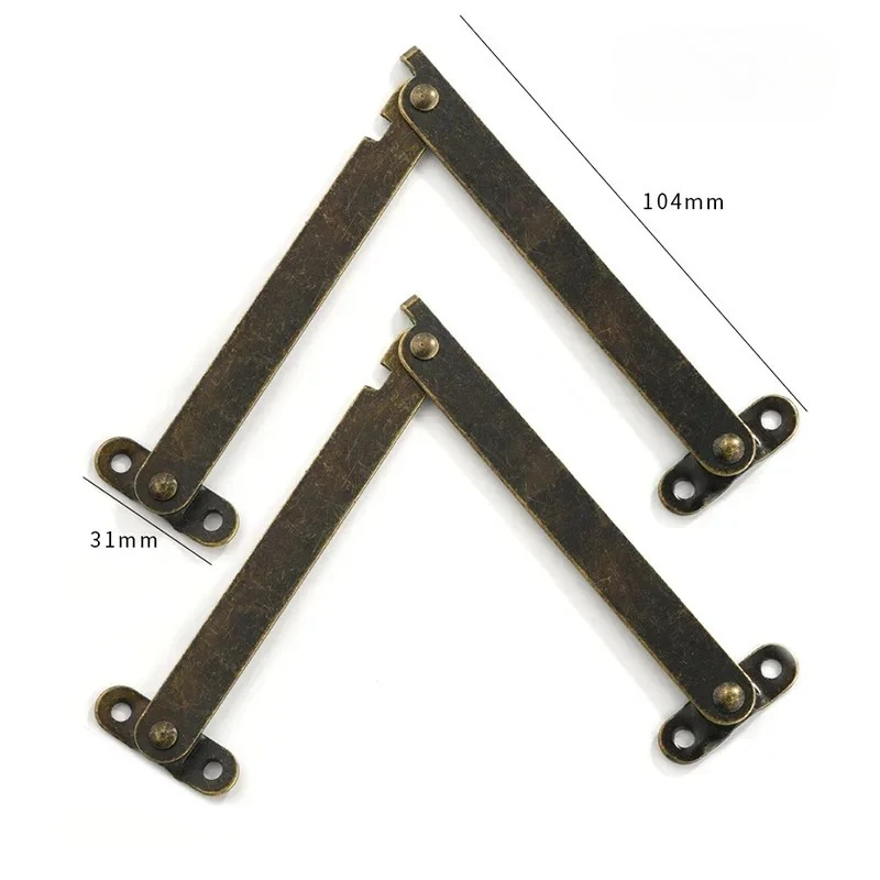 10pcs Lid Support Hinges Remain Antique Bronzes Iron Decor Hinge Box Furniture Hardware Cabinet Door Kitchen furniture hardware