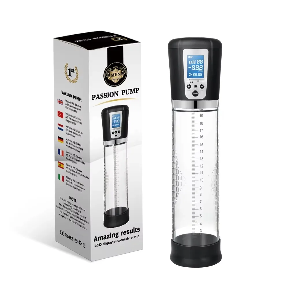 Penis Pump Vibrator Enlargement Vacuum Pump Erection Electric USB Automatic Penis Enlargement Cock Extender for Men Sex Toys