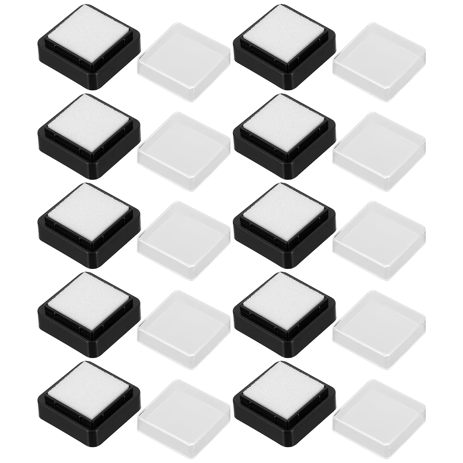 

10pcs DIY Printing Mud Blank Ink Pads 3x3CM Empty Round Mini Felt Stamp Sponge Crafts Accessories Kids Painting