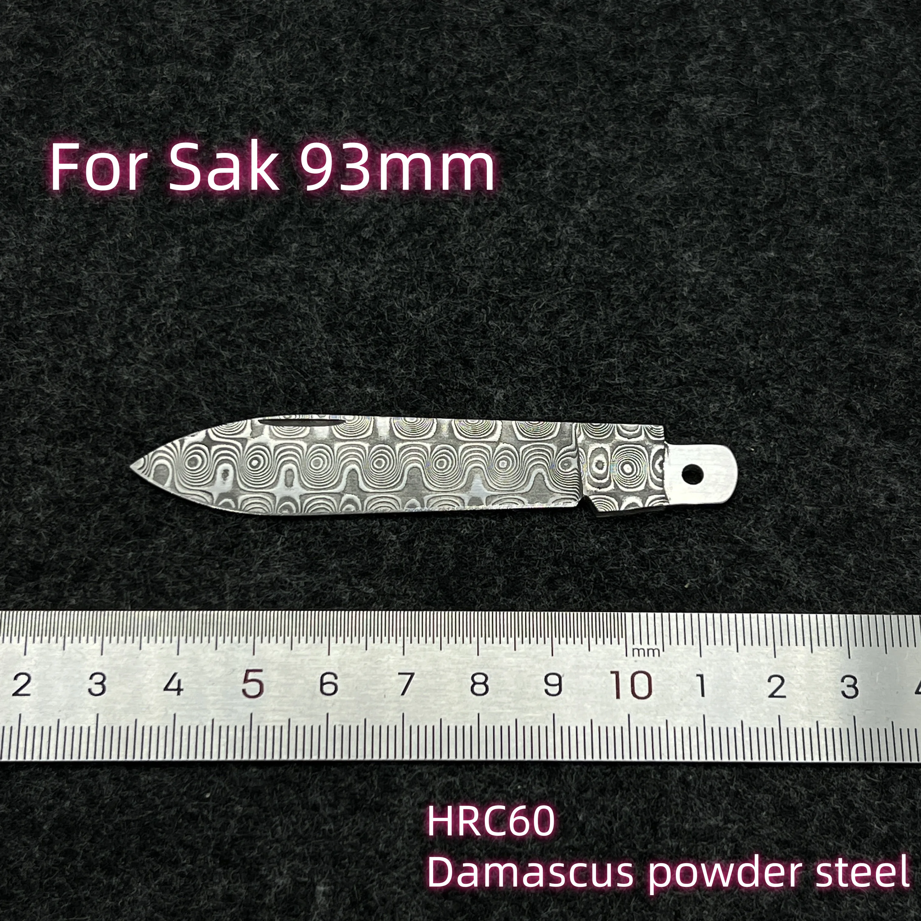 Damascus Powder Steel Replaceable Blade For Handmade For 93mm Victorinox Swiss Army Knife Large Blade SAK DIY Accessories