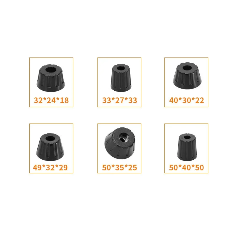 4pcs Screw furniture leg floor protector rubber feet Anti Slip Shock Pad for Speaker Cabinet Bed Table Box Support leveling feet image 5