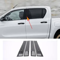 Adesivo per rivestimento del pilastro centrale del pilastro B del finestrino dell'auto in lega di alluminio per accessori per auto Toyota Hilux 2015-2022