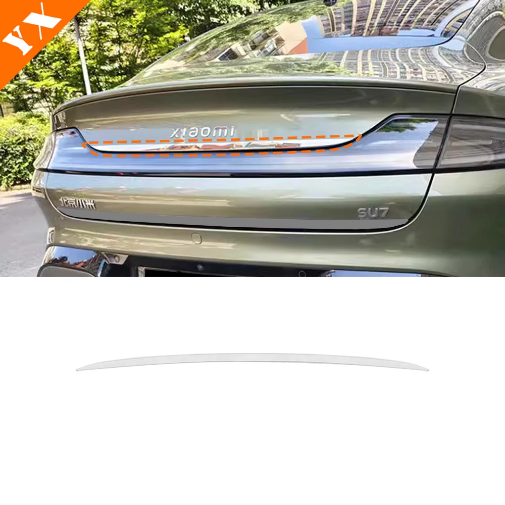 لشاومي SU7 برو ماكس اكسسوارات 2024 المقاوم للصدأ الخارجي تقليم سيارة الذيل الوفير الكسوة الباب الخلفي تقليم الديكور غطاء للحماية