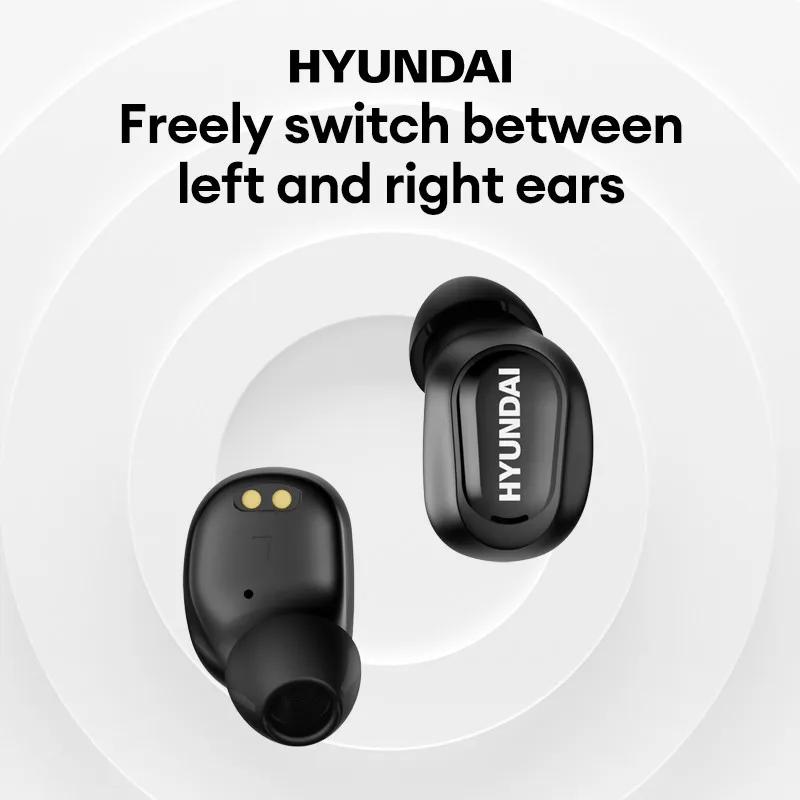 Choice HYUNDAI HY-T08 Bluetooth 5.3 Stable Transmission Earphones HiFi-level Stereo Sound Headphones Outdoor Headset With Mic