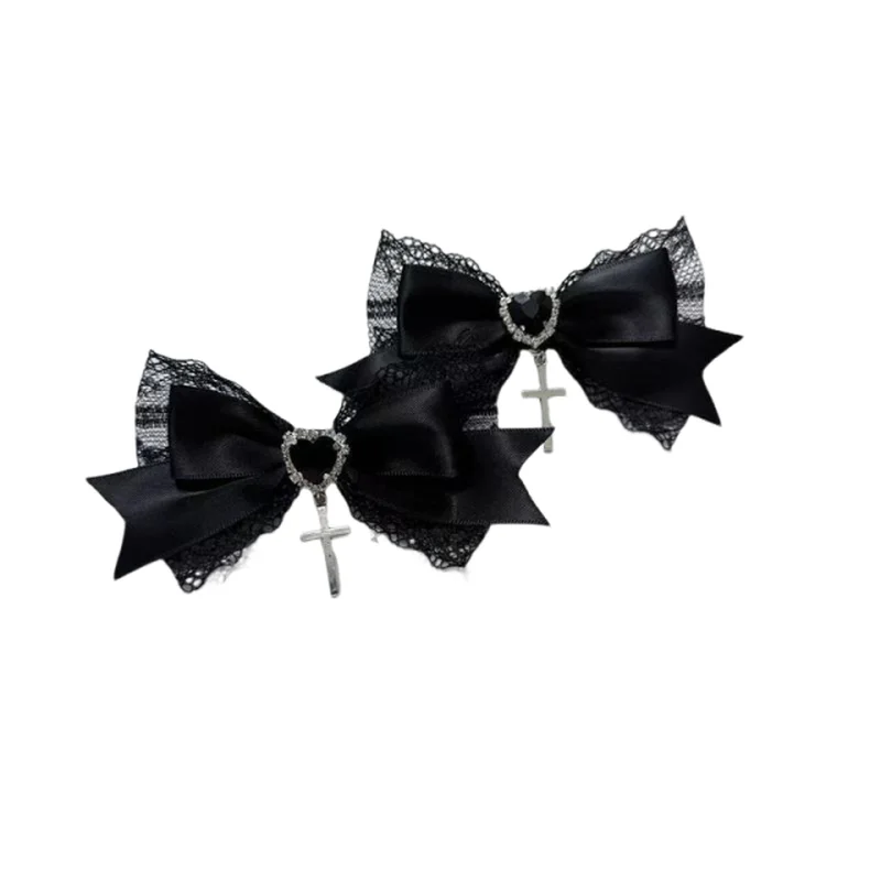 

Handmade Original Lace Mine Shaft Knot Hair Clip Cute Cosplay Accessory Lolita Style Toy Figure Animation Derivative