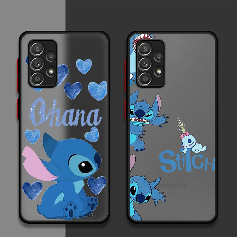 Angie Stitch Case For Samsung Galaxy A54 A14 5G A34 A53 A52 A13 A12 A23 A21s A71 A32 4G A24 A22 Matte Hard Phone Coque