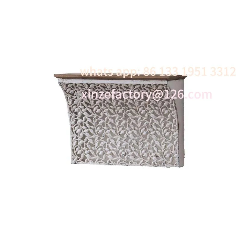 

Wrought iron shelf hollow carved wall hanging flower shelf outdoor garden restaurant background wall curved shelf