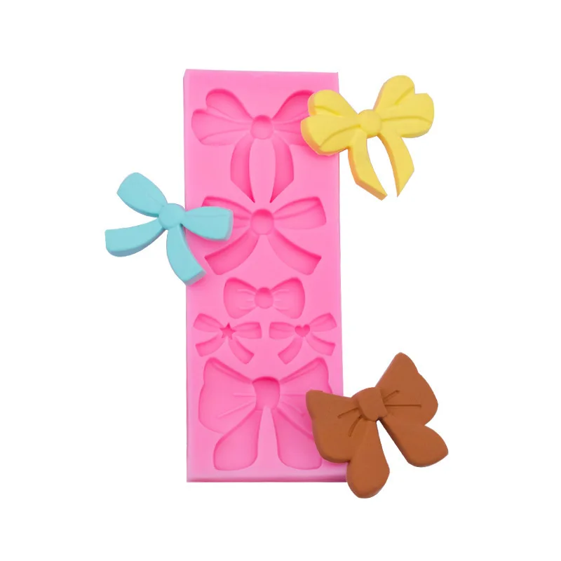 Bow Shape Liquid Silicone Mold Fondant Cake Baking Decoration Mould A175