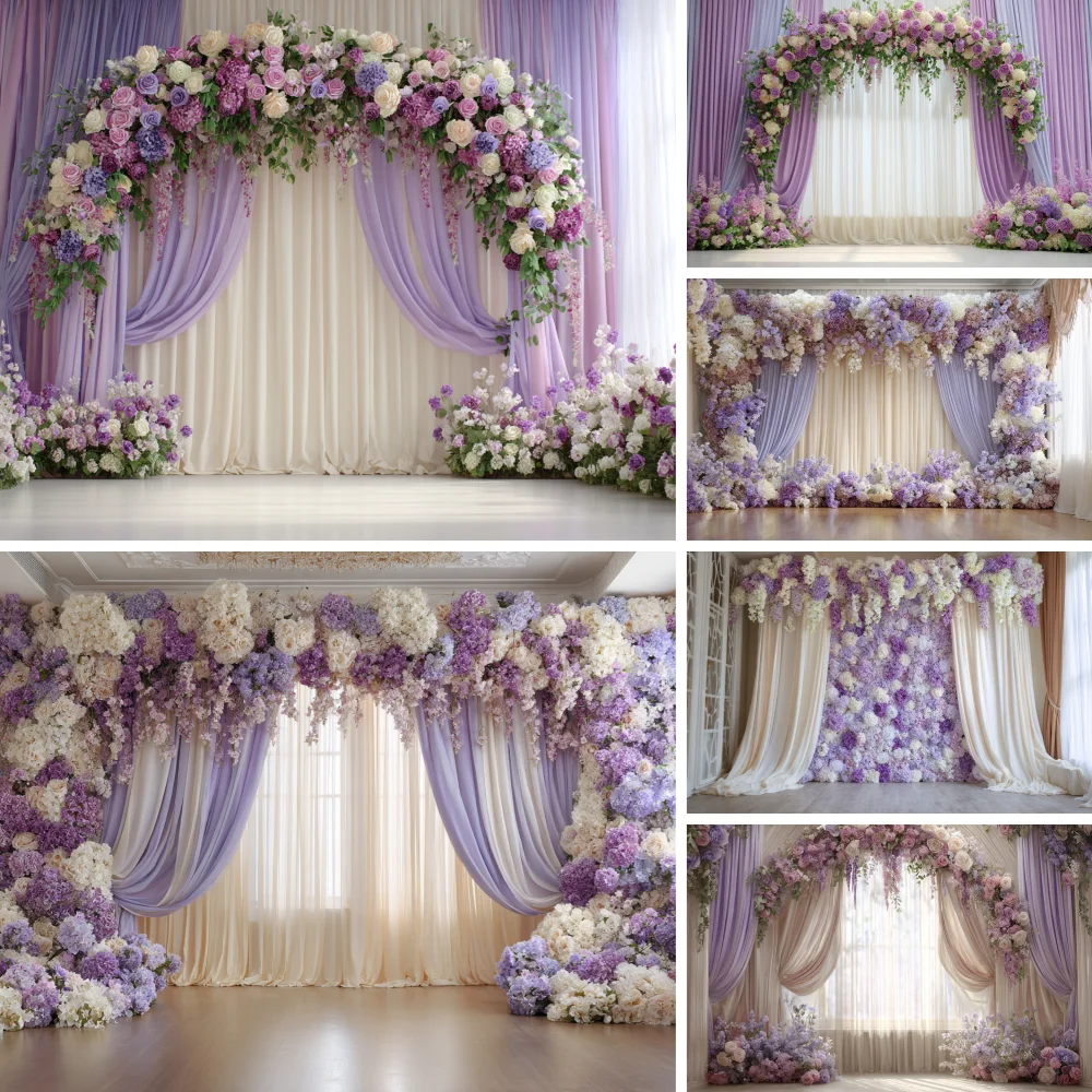 

Beautiful Flower Wall Wedding Engagement Background Birthday Party Flower Curtain Family Cake Table Decor Photography Props