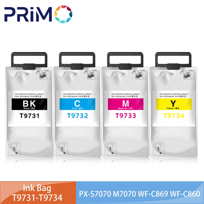 T9731 T9732 T9733 T9734 Ink Bag Cartridge for Epson PX-S7070 M7070 WF-C869 WF-C860 C869Ra C869RD3TWFC C869DRTWF C869RDTWFC