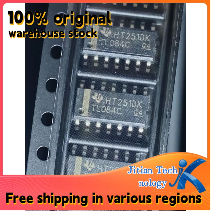 20PCS 100% new TL084CDR logo TL084C SOP14 Quad operational amplifier chip Channel direct sales