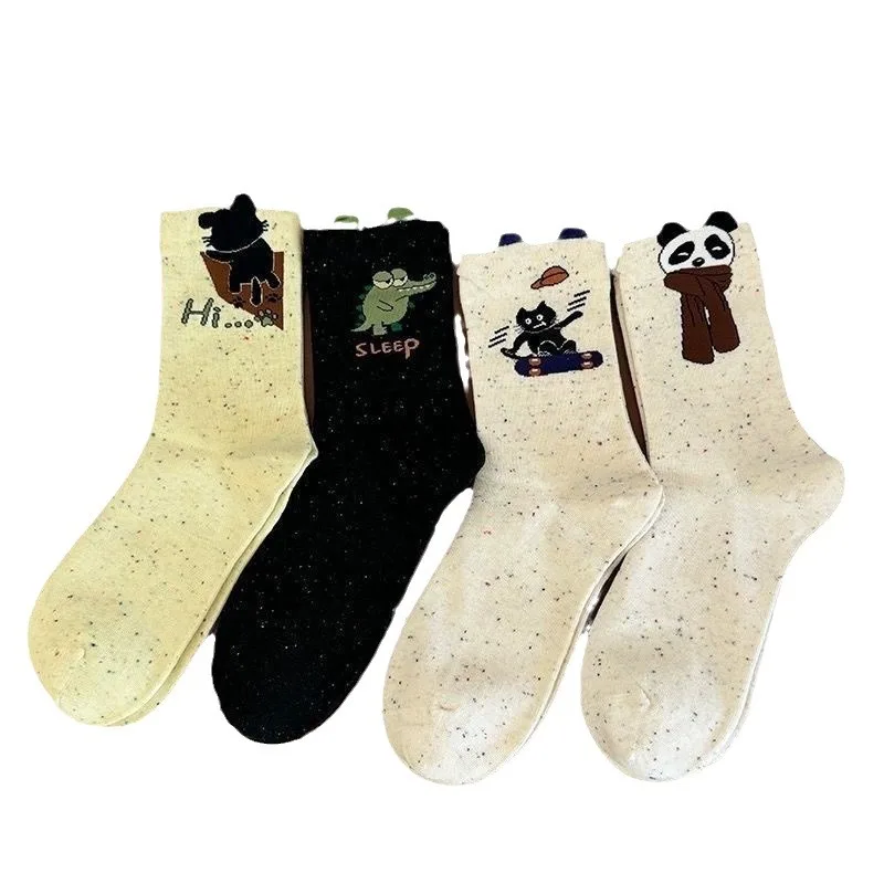 Cute Cartoon Women Socks Mid Calf Socks High Quality Fashion Socks