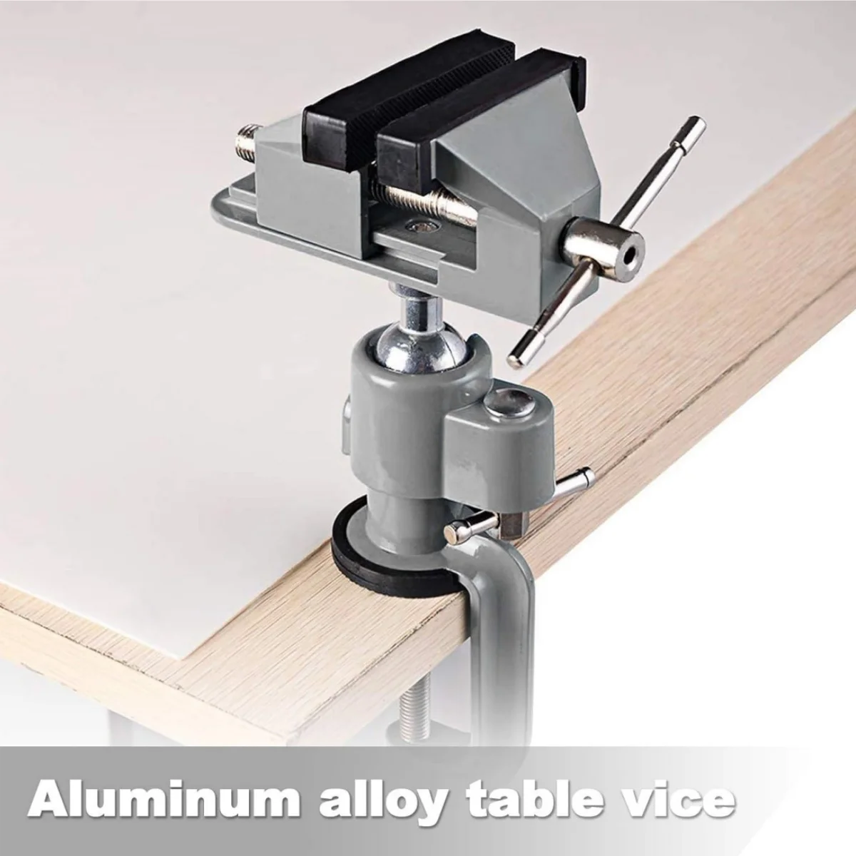 360 ° universal aluminum alloy mini table clamp bench pliers 70mm rubber pliers DIY craft tool for model painting and bonding