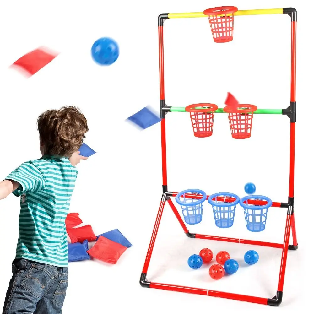 

2 in 1 Sandbag Throwing Game Kit Interactive Portable Carnival Games Combo Set Bean Bags Balls Birthday Gift