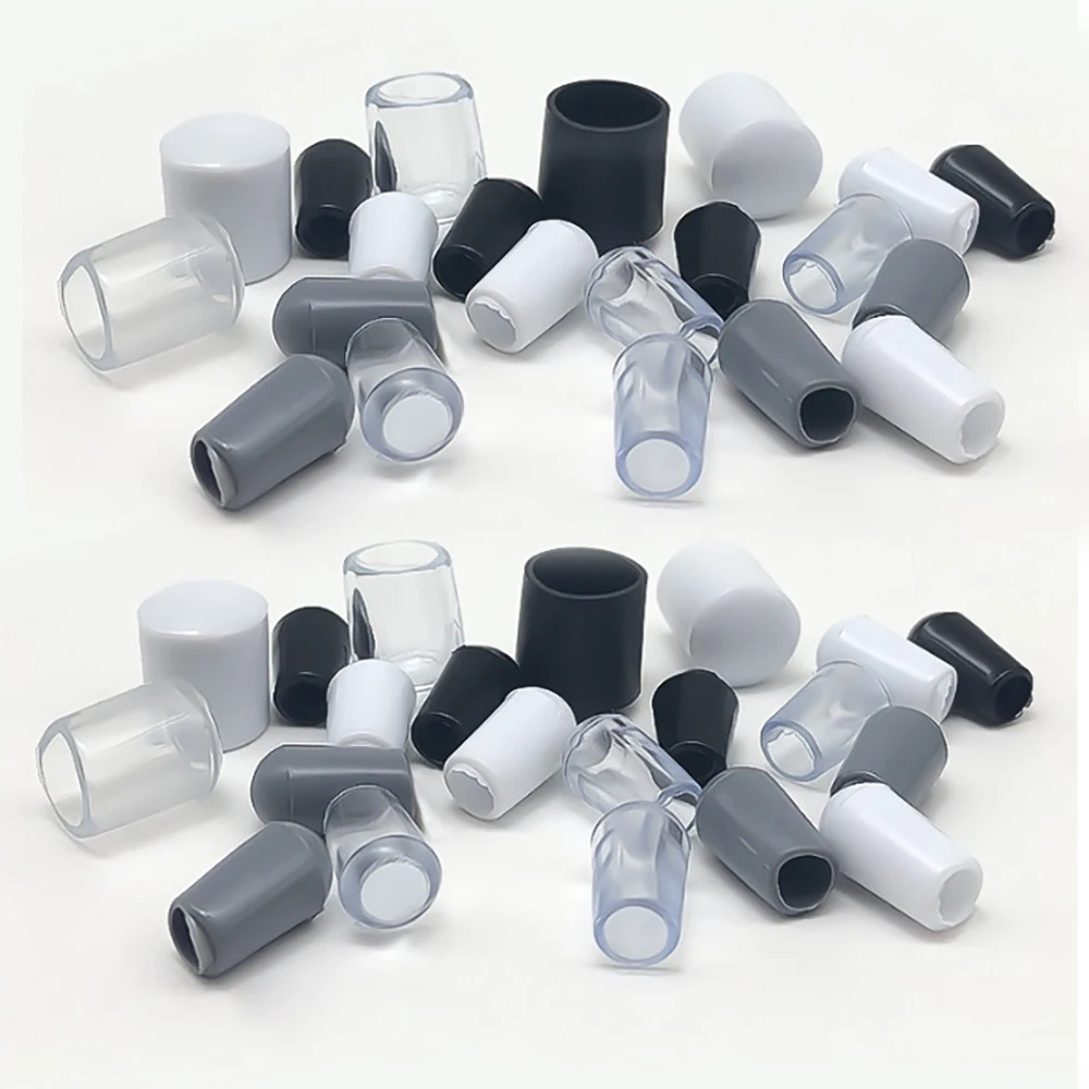 PVC Soft Rubber Round Rubber Sleeve Iron Wire Plastic Steel Wire Protective Tape Hanger Pipe Cap Anti-Collision Pipe Sleeve