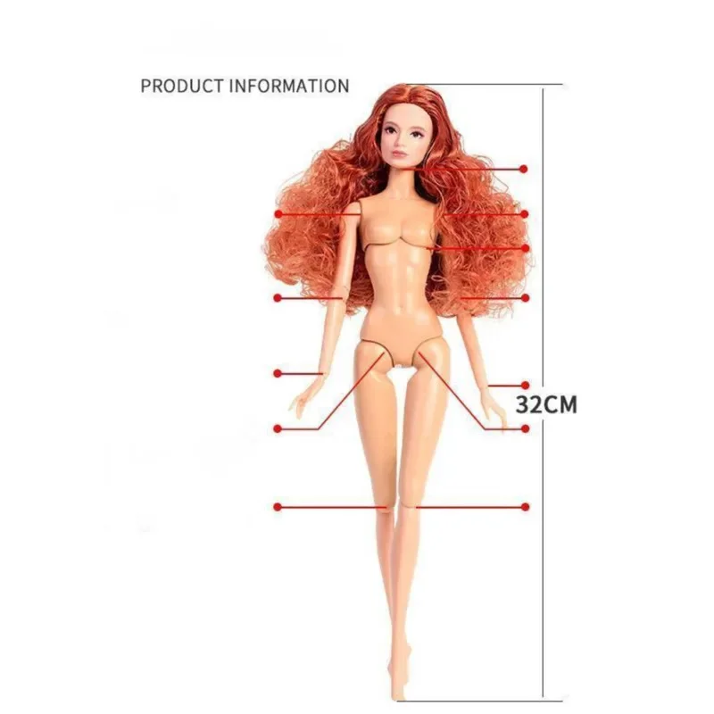 32CM European Fashion 1/6 BJD Doll Body Daily Outfit Party Cute Gown for Barbie Doll 12\'\' Toy Kids DIY Toys Birthday Gifts