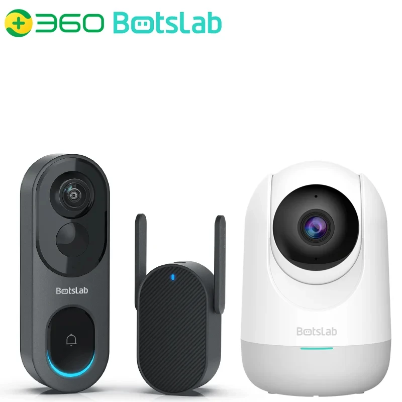 botslab 2k 3mp wifi camera de seguranca domestica interna inteligente pan tilt camera 25k 5mp visual campainha camera facil instalacao qihoo360 01