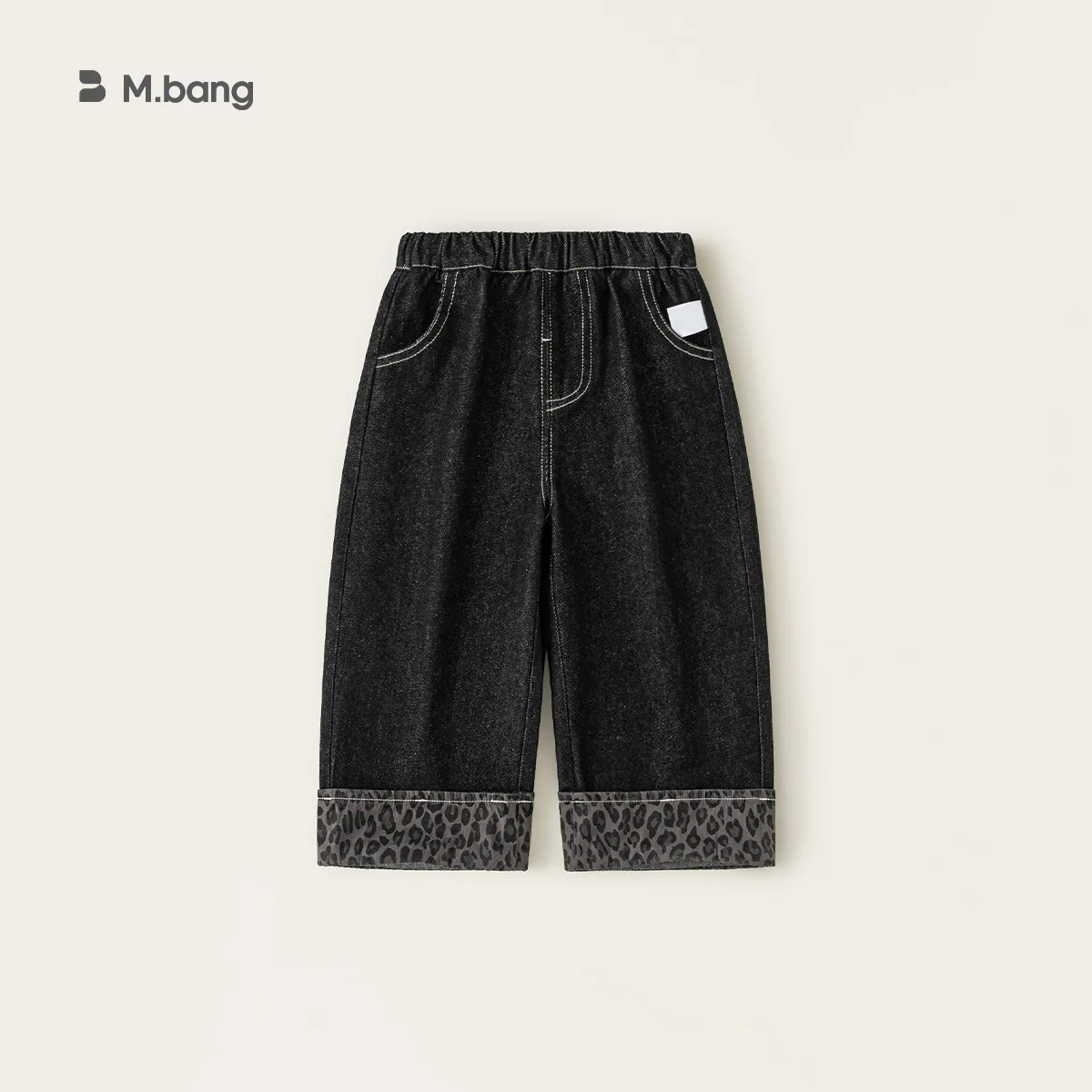 2026 Childrens Wear Girls Jeans Patchwork Leopard Toddler Casual Pants Fashion Beautiful Kids Pants Autumn