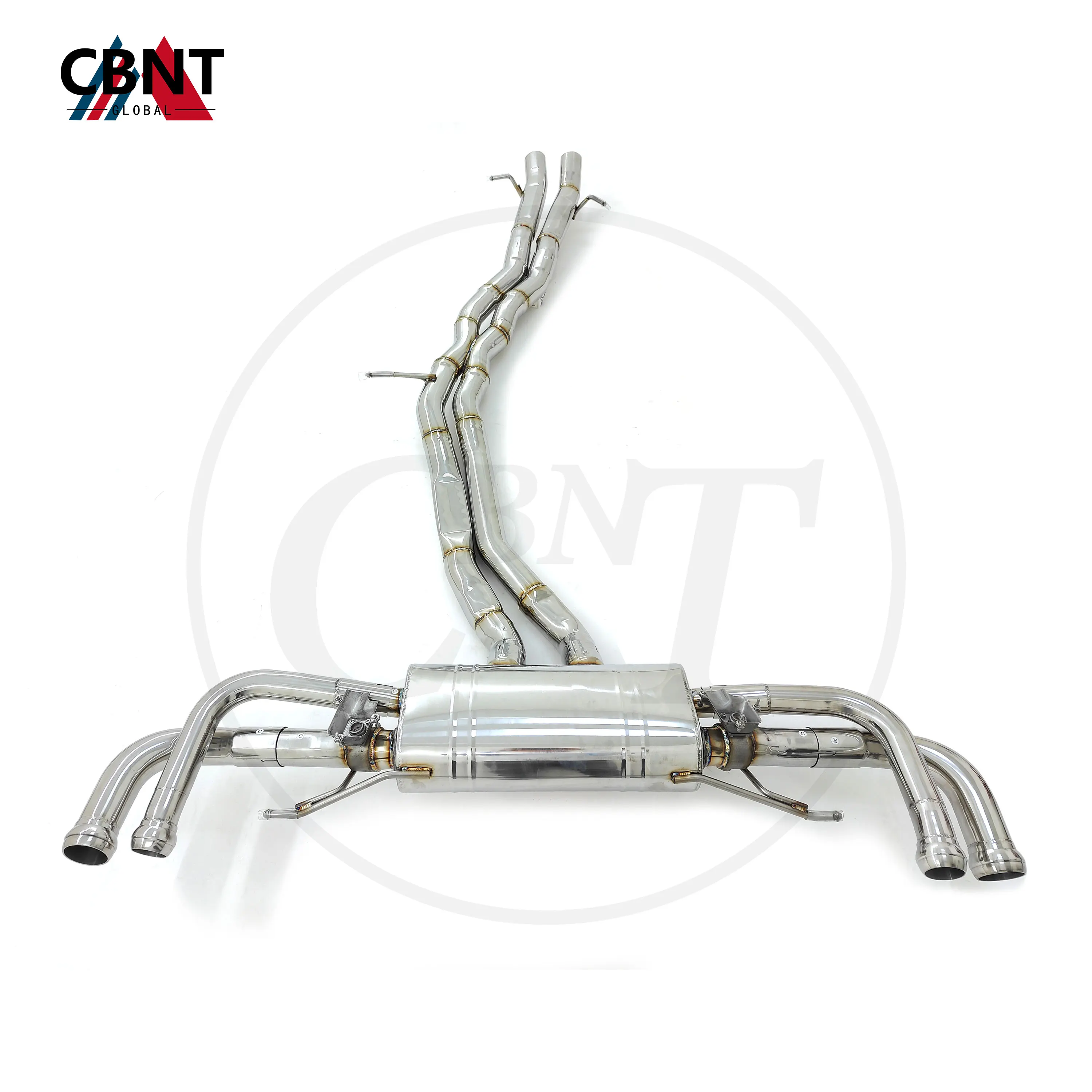 

CBNT Valved Exhaust Catback for Bentley Bentayga 4.0T 2019-2023 High Quality SS304 Exhaust Pipe System with Valve Muffler