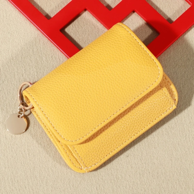 

Solid Color Small Wallets Korean Styles Coin Bags PU Leather Change Purse