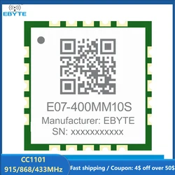 CC1101 Module 915/868/433MHZz EBYTE E07-400MM10S E07-900MM10S 10dBm 1.5km Stamp Hole SMD Module RSSI Ultra Small Size