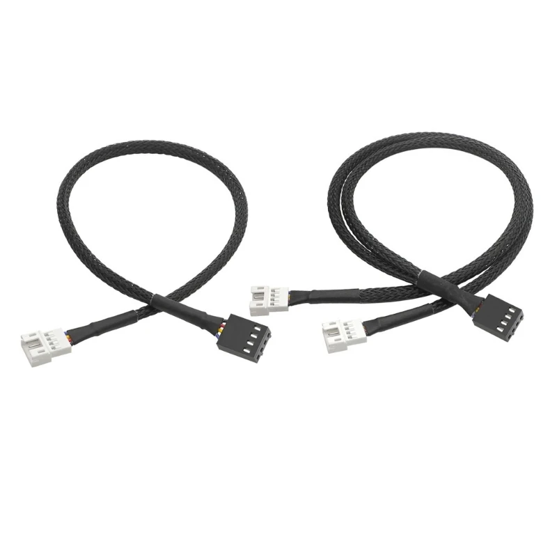 4Pin 1 ถึง วิธีพัดลม PWM สายเคเบิลแยกสีดำแขนยาวพัดลมระบายความร้อน CPU Power Extension Cable 4Pin หญิง 4Pin ชาย Dropship