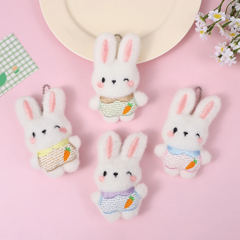 Cartoon Plush Rabbit Doll Keychain School Bag Pendant Doll Cute Plush Bag Hanging Accessories Doll Key Chains Children's Gift