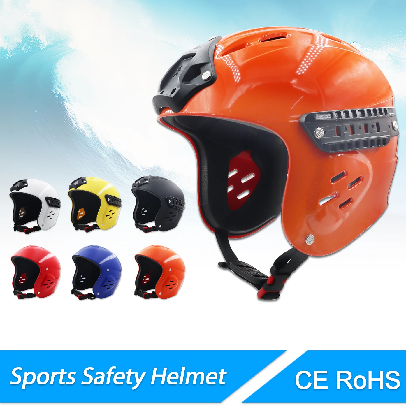 Water Rescue Helmet 6 Colors Shockproof Buffer Ventilation Breathable Adjustable Head Circumference Multifunctional Fixed Base
