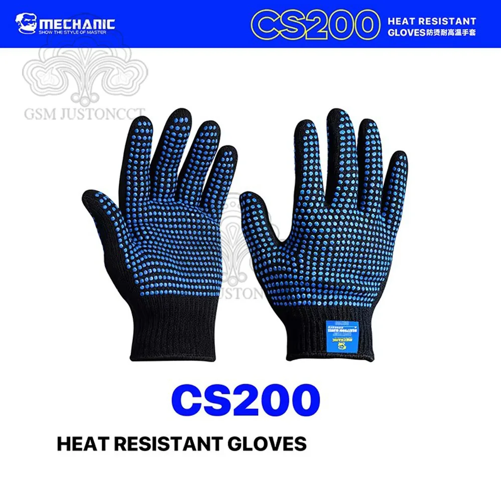 MECHANIC CS200 Heat Resistant Gloves High Temperature Protective Work Gloves for Phone Soldering PCB Electronic Repair