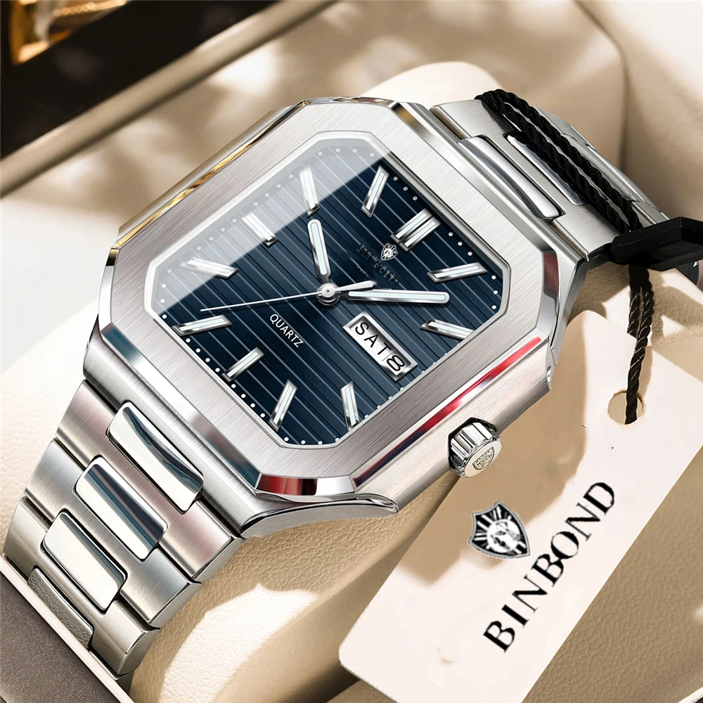 New Designer Automatic Watches For Man High Quality Fashion Quartz Wristwatches Swiss Brand Top Square Watch Men Dress Luksusowy