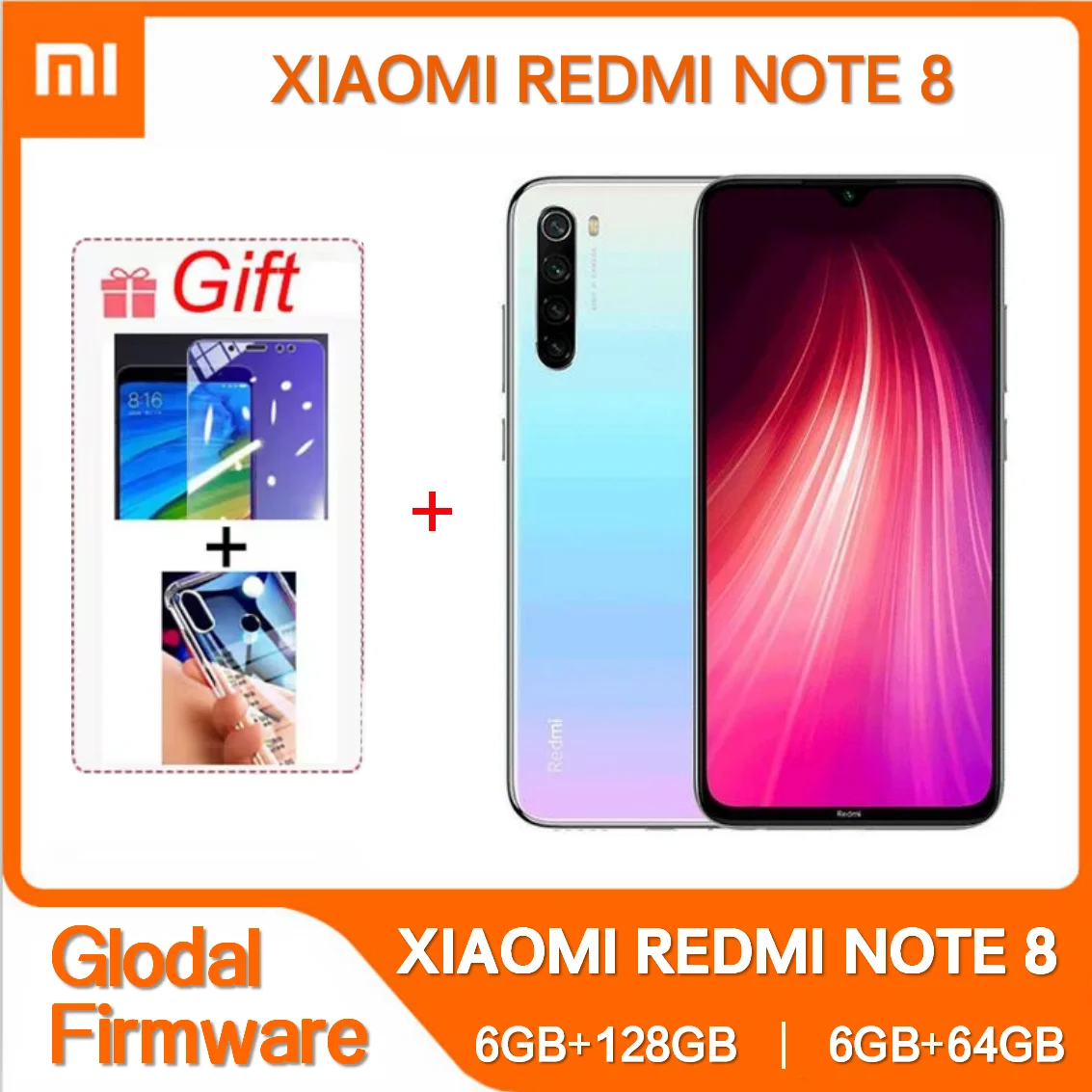 

Original Xiaomi Redmi Note 8 Global ROM with Phone Case Original Android Phone 4000mAh Baterry Quad Cmaera 4G Smartphone