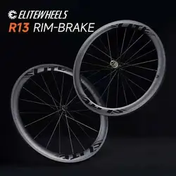 ELITEWHEELS Super Light R13 Road Carbon Wheelset For racing wheelsets 50 60mm Depth Tubeless