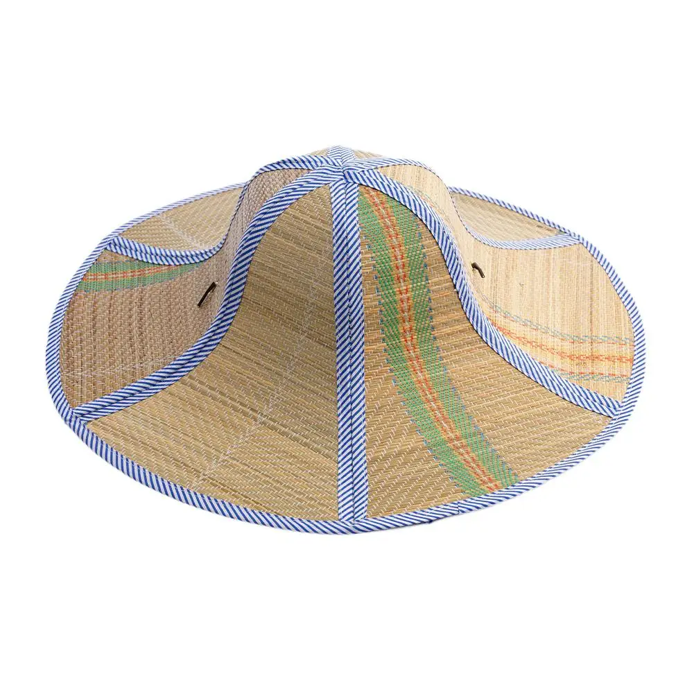 China Style Summer Folding Rural Straw Cap Fishing Breathable Cap Anti-UV Hat Camping Sun Outdoor Sunshade Hiking Fishing V5E6