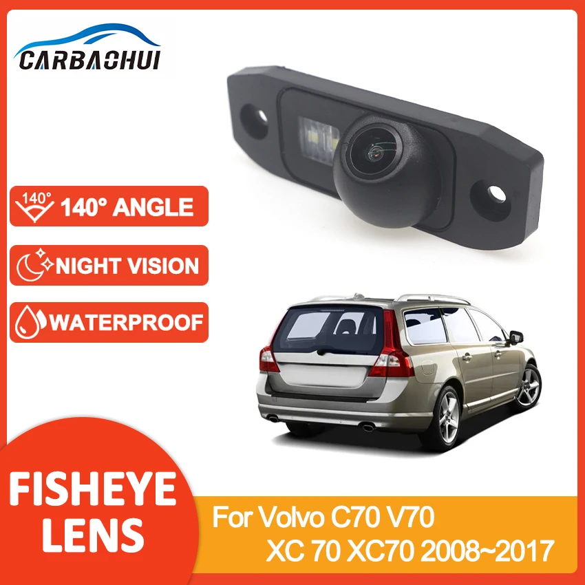 

Car Rearview Backup Camera Vehicle Backup License Plate Cameras LED Night Vision For Volvo C70 V70 XC 70 XC70 2008~2017