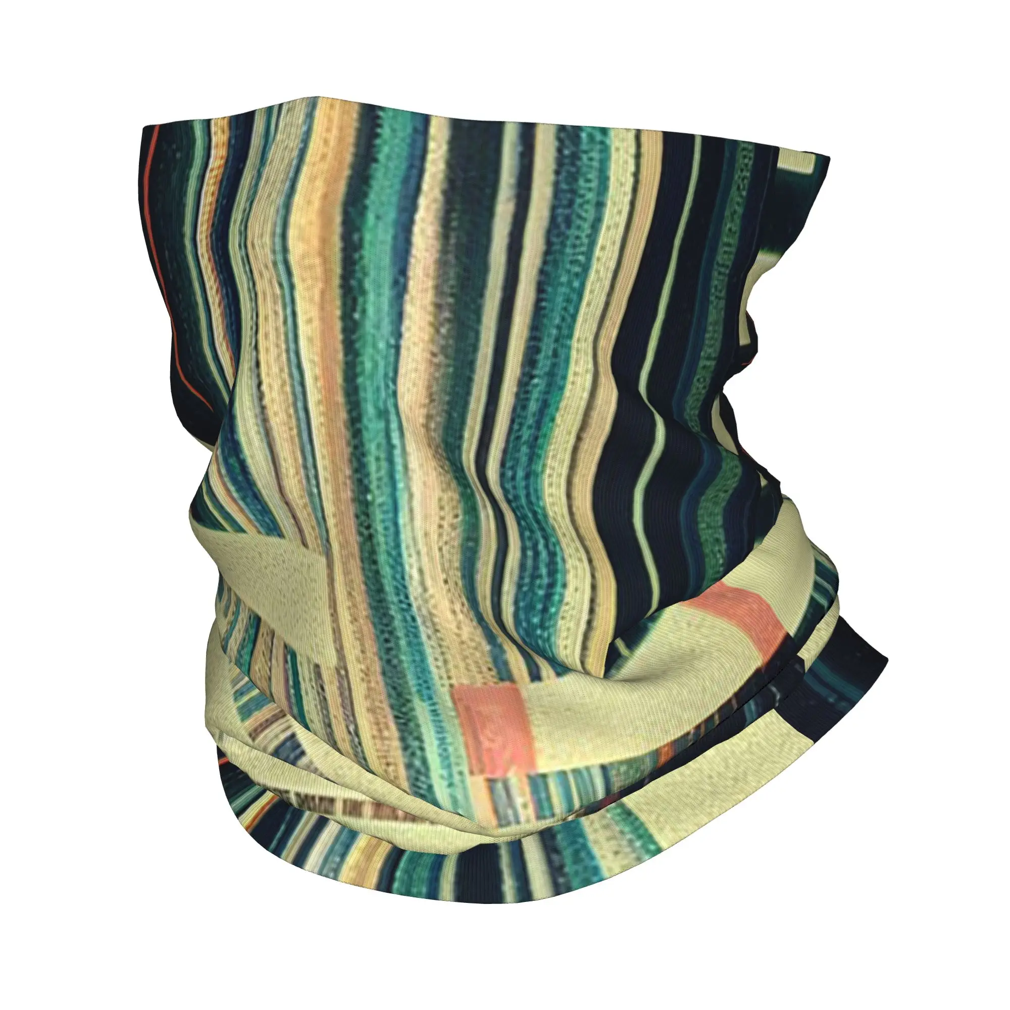 

Glitching Broken TV Screen 80s VHS Glitch Pattern Bandana Neck Cover Printed Magic Scarf Warm Headband Cycling Unisex Adult