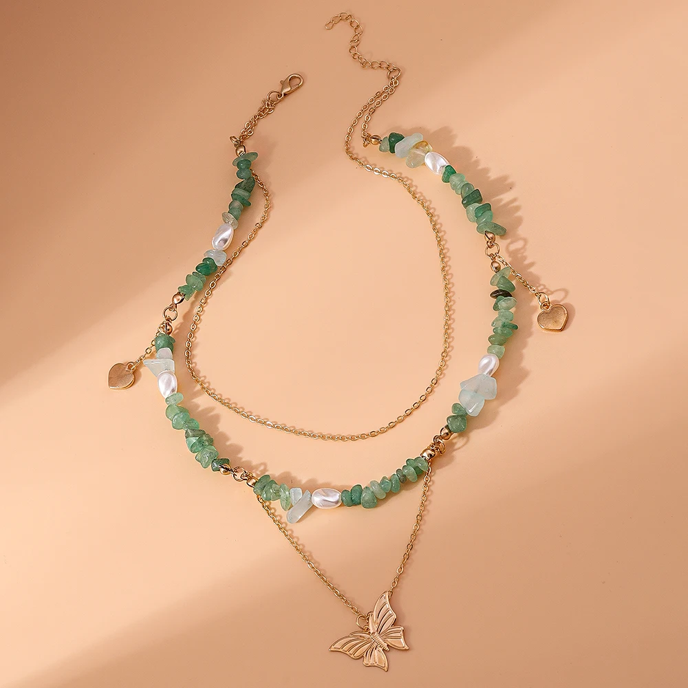 Aihua Boho Kpop Bunte Unregelmäßige Naturstein Hohl Stern Anhänger Halsband Halskette Frauen Goth Perle Kette Y2K Schmuck Zubehör – Detail 14