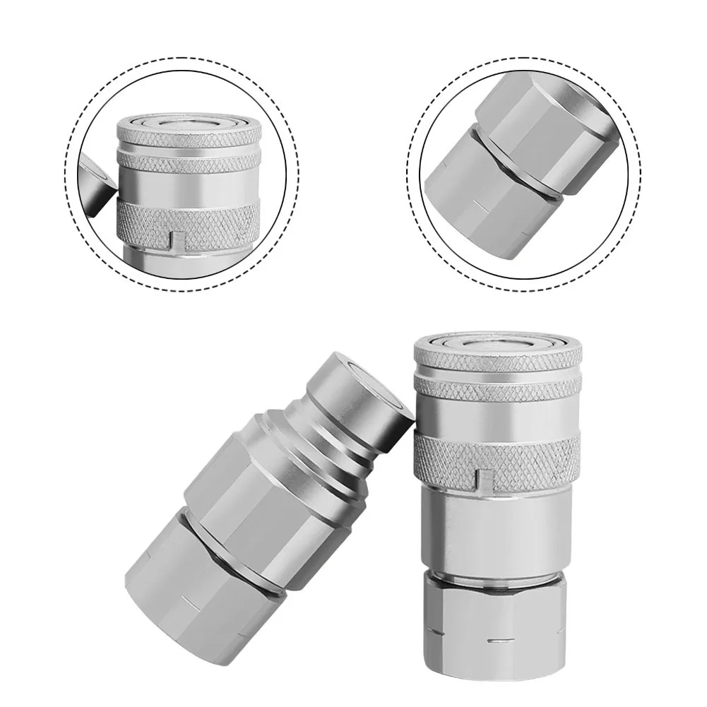 Hydraulic System Flat Face Quick Coupler with NPT Thread Options for Consistent Performance For Industrial Environments