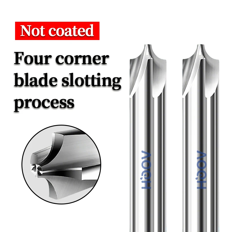 الداخلية R قاطعة المطحنة 4 المزامير كربيد R زاوية الألومنيوم نهاية مطحنة DLC طلاء الشطب عكس R القاطع R0.2-R6 EndMill