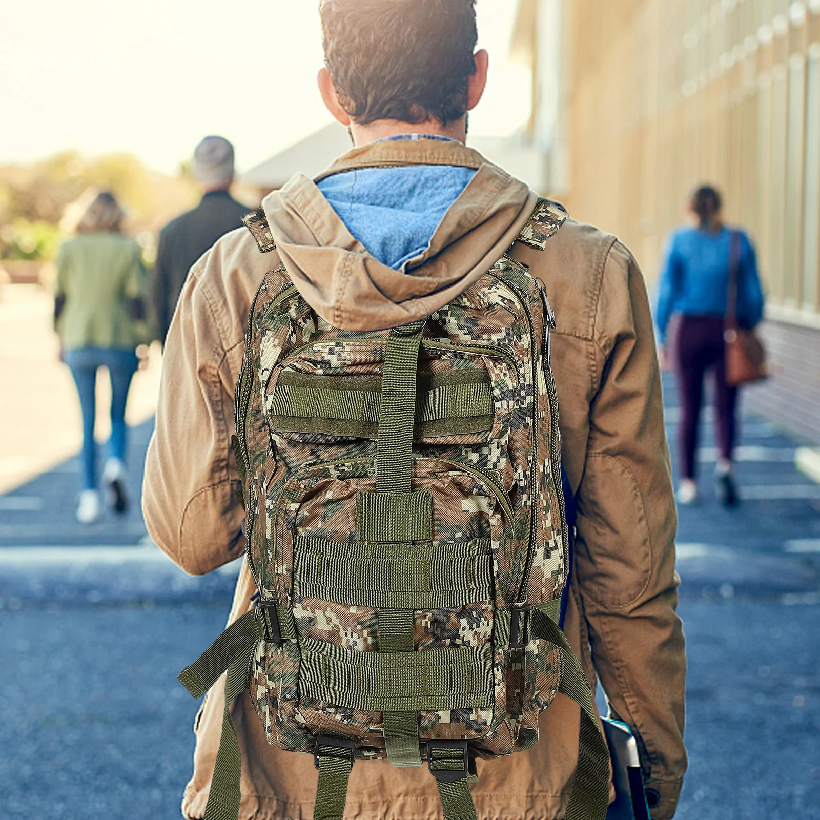 

Large Capacity Outdoor Backpack for Hiking Camping Hunting Survival Gear Multi Pocket Adjustable Bag Travel Sports