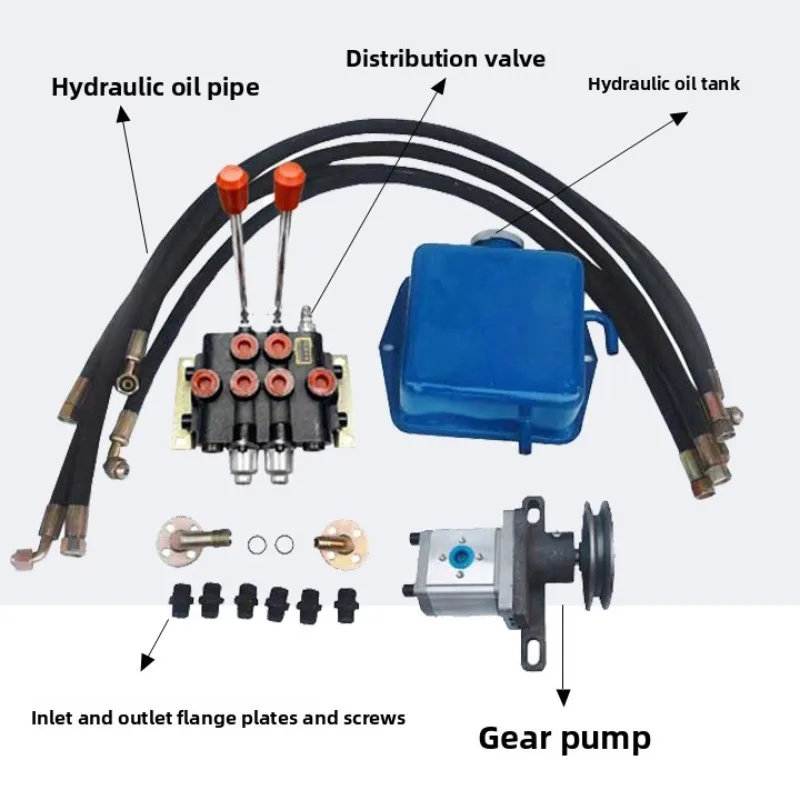 Distribuidor bidireccional dividido con control hidráulico de doble vía Unidad de potencia hidráulica pequeña, bomba hidráulica, motor, estación de bomba de engranajes,