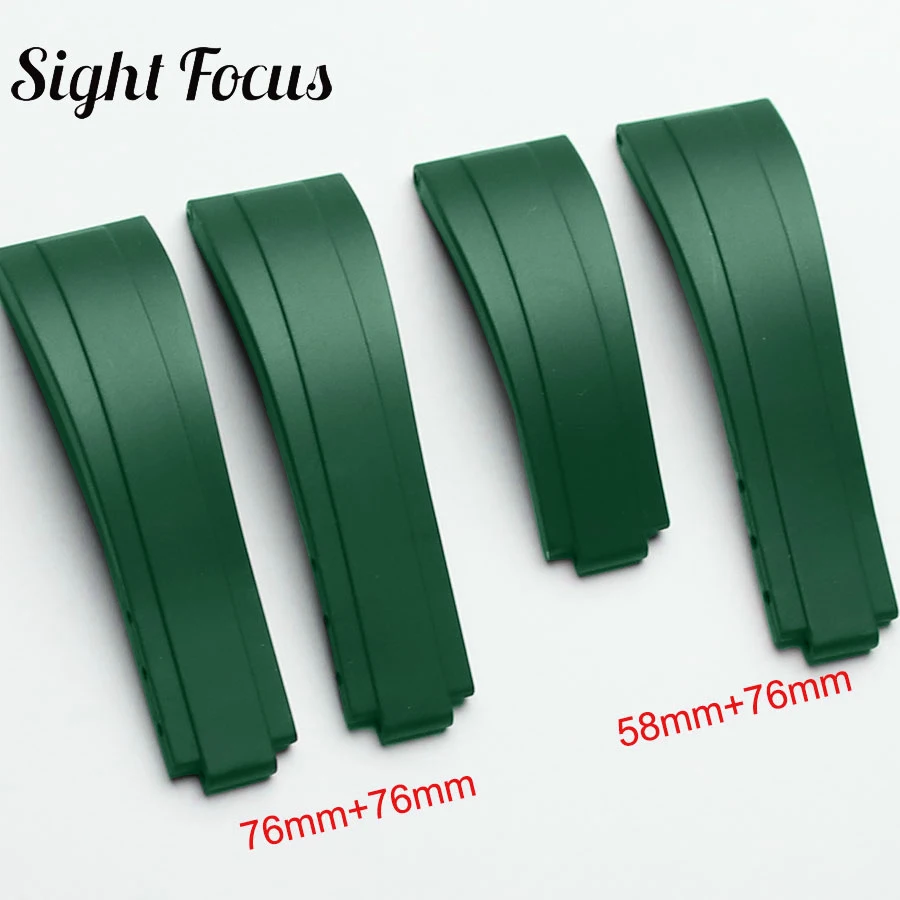 20mm 21mm 22mm Rubber Watch Bands For Rolex Straps Submariner GMT II Air King Explorer Sky Dweller Milgauss Oysterflex Bracelets