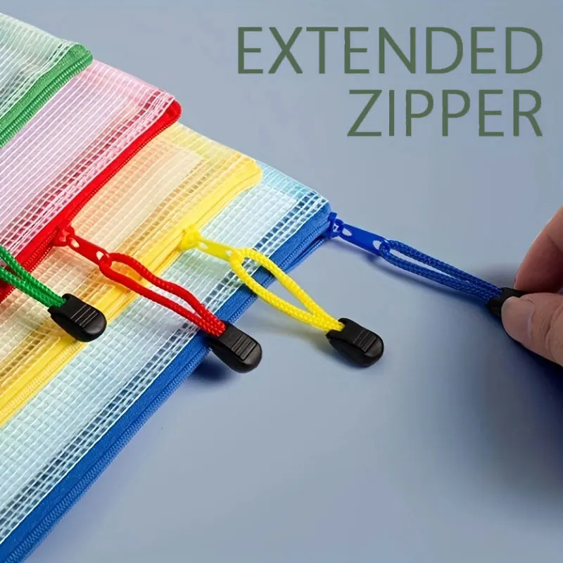 A4 Waterproof Zipper Plastic Folder, Used For Organizing Documents, Suitable For Schools, Offices And Households