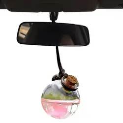 Car Hanging Diffuser Car Decoration Air Freshener Bottles Glass Empty Bottles Aromatherapy Fragrance Rearveiw Mirror Pendant