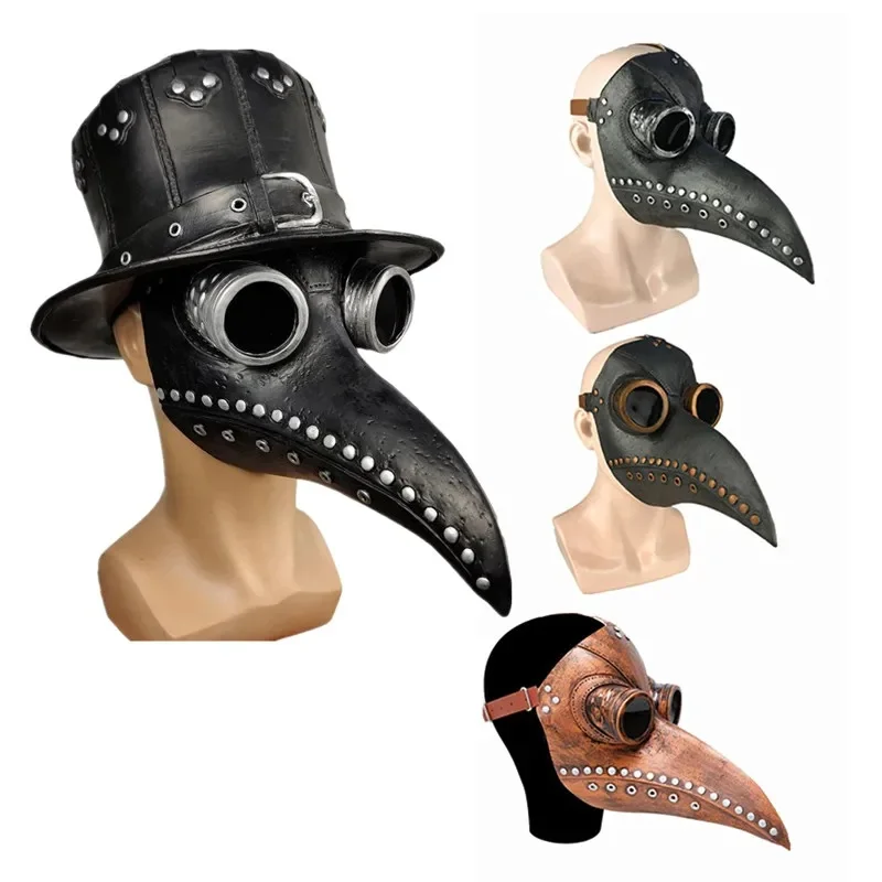 ❤️ COS ❤️ Disfraz de Doctor de la Peste - Túnica Negra con Capucha para Adultos y Niños para Halloween ❤️