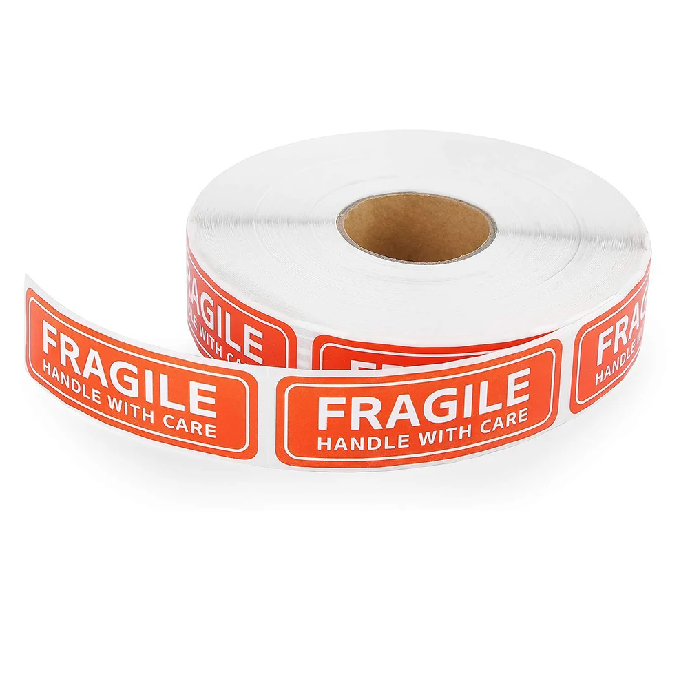 

Fragile Self-Adhesive Warning Signs For Safe Transportation Moving Carton Stickers Premium Material Peel Stick For